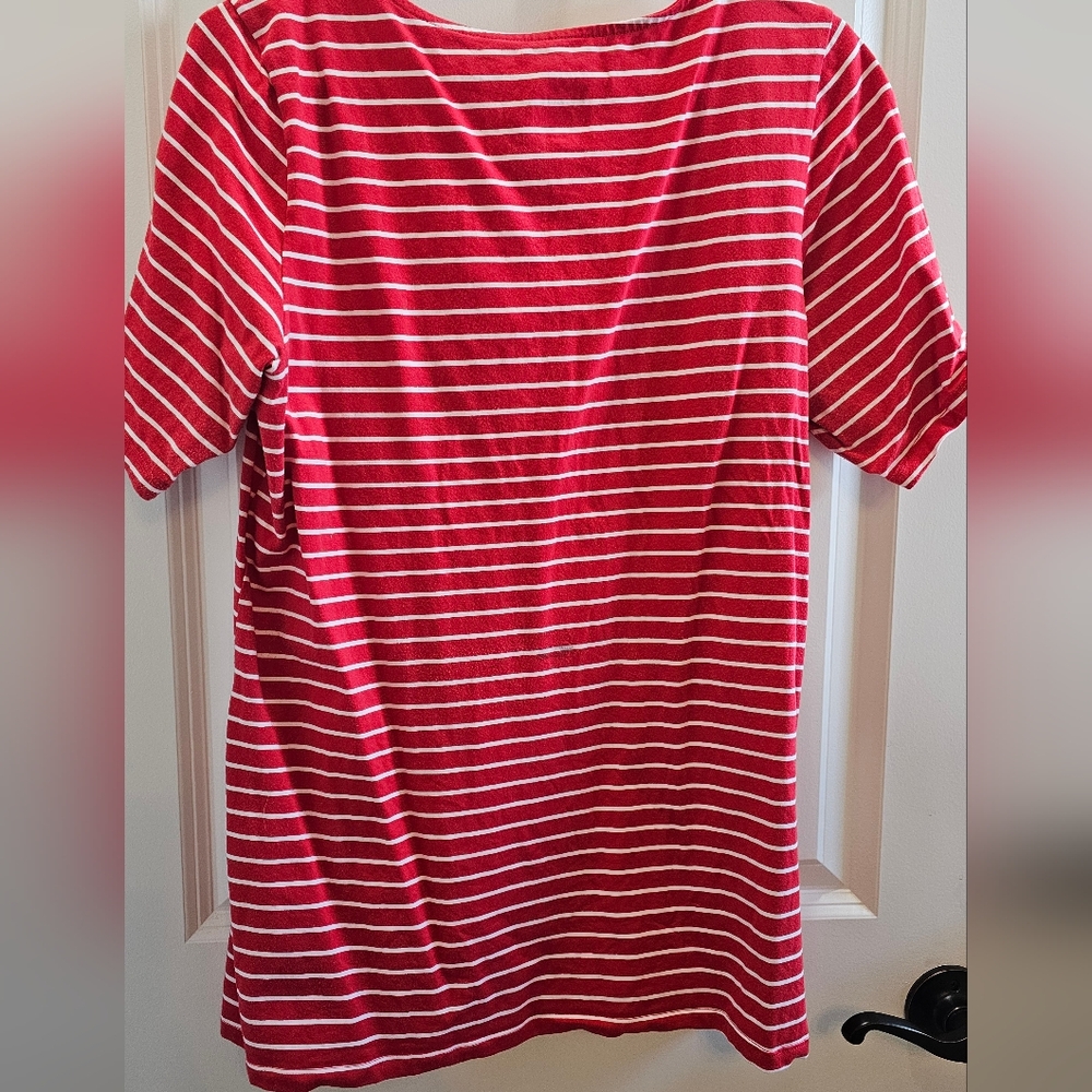 Torrid Red and White Striped Top - Picture 4 of 7